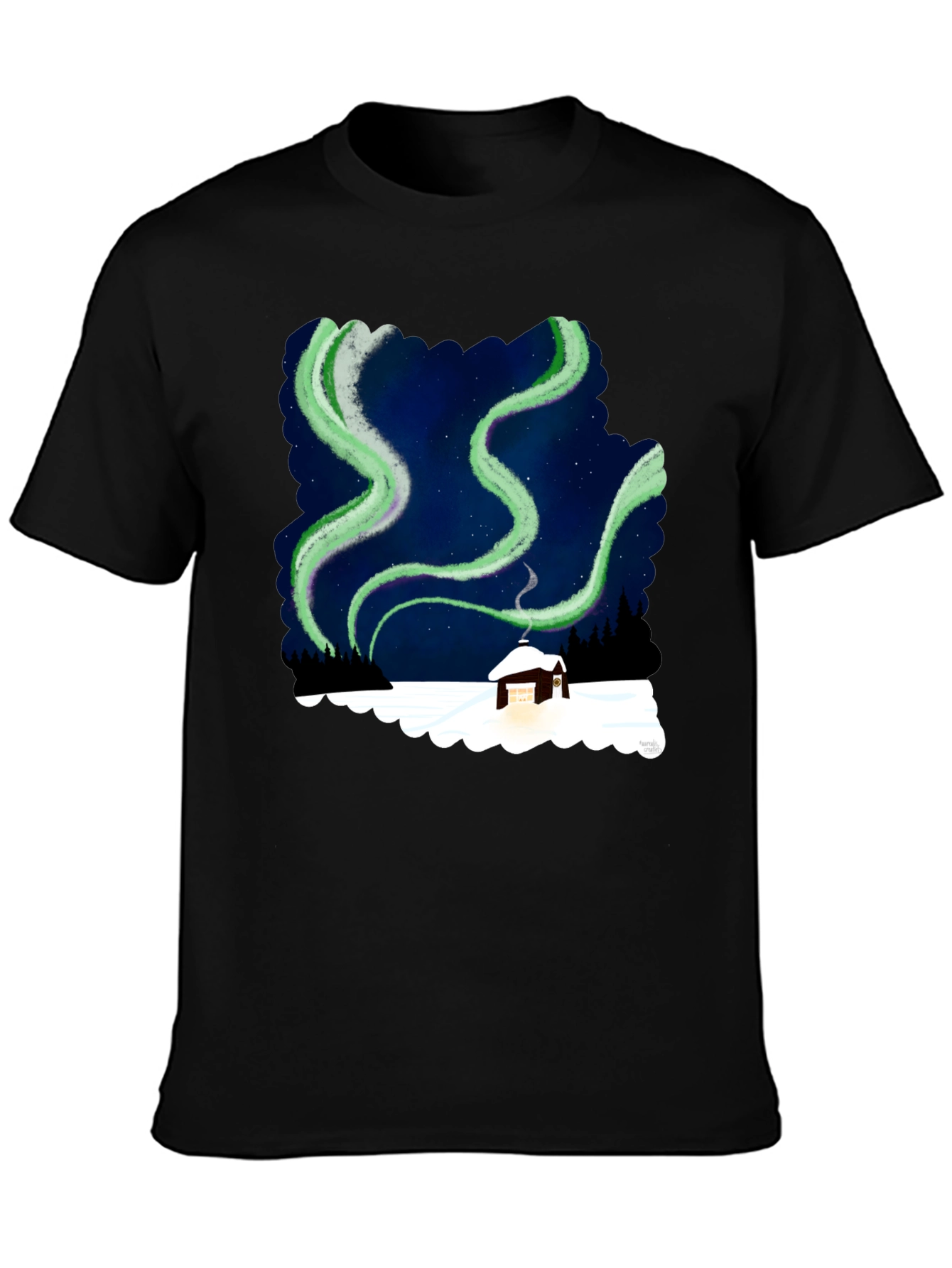 Aurora Cabin Black T-Shirt