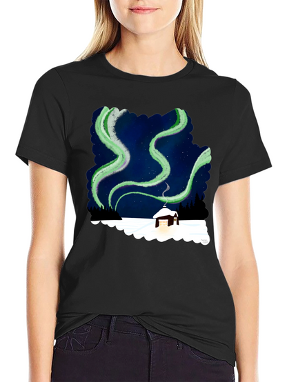 Aurora Cabin Black T-Shirt