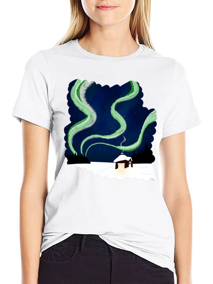 Aurora Cabin Black T-Shirt