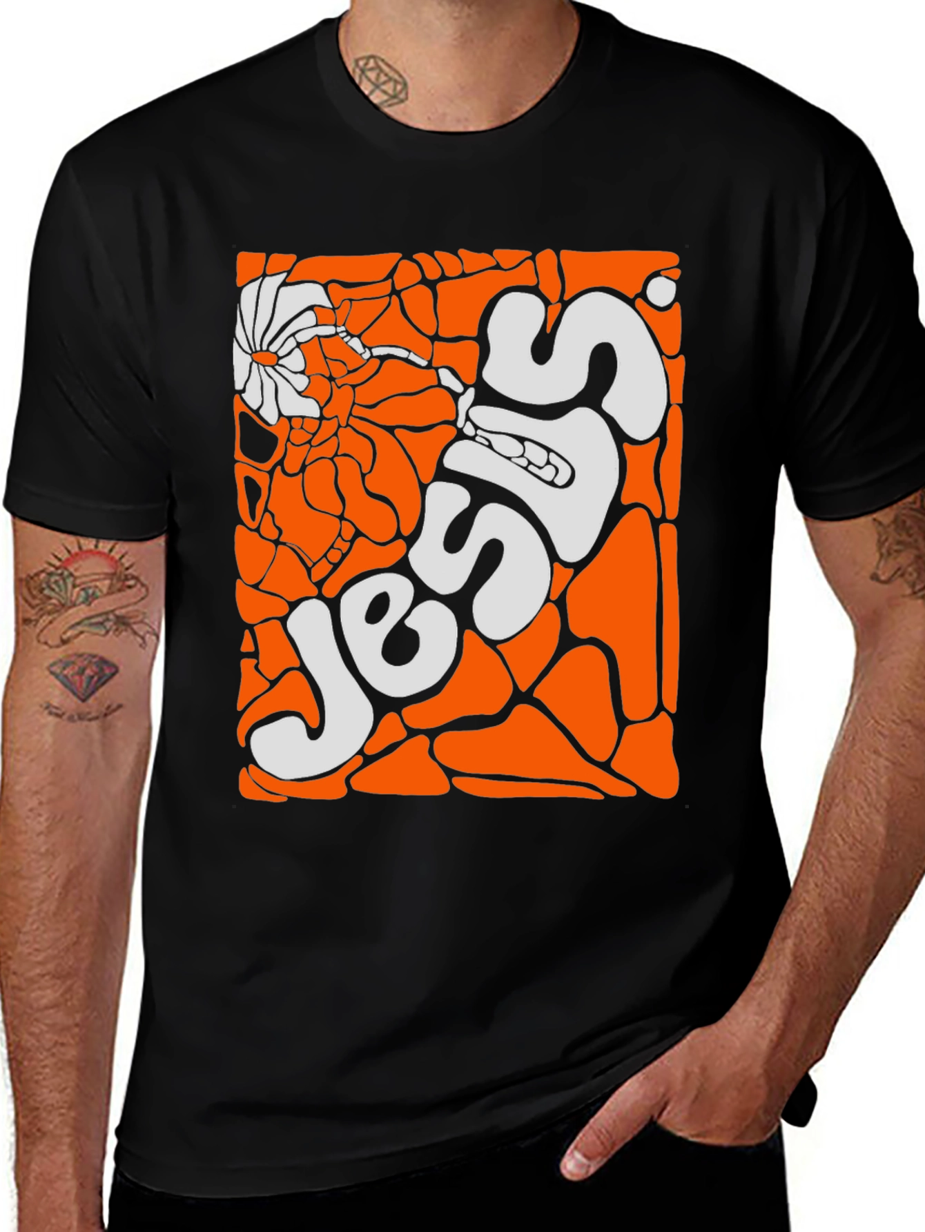 Groovy Jesus Graphic Tee - Retro Style