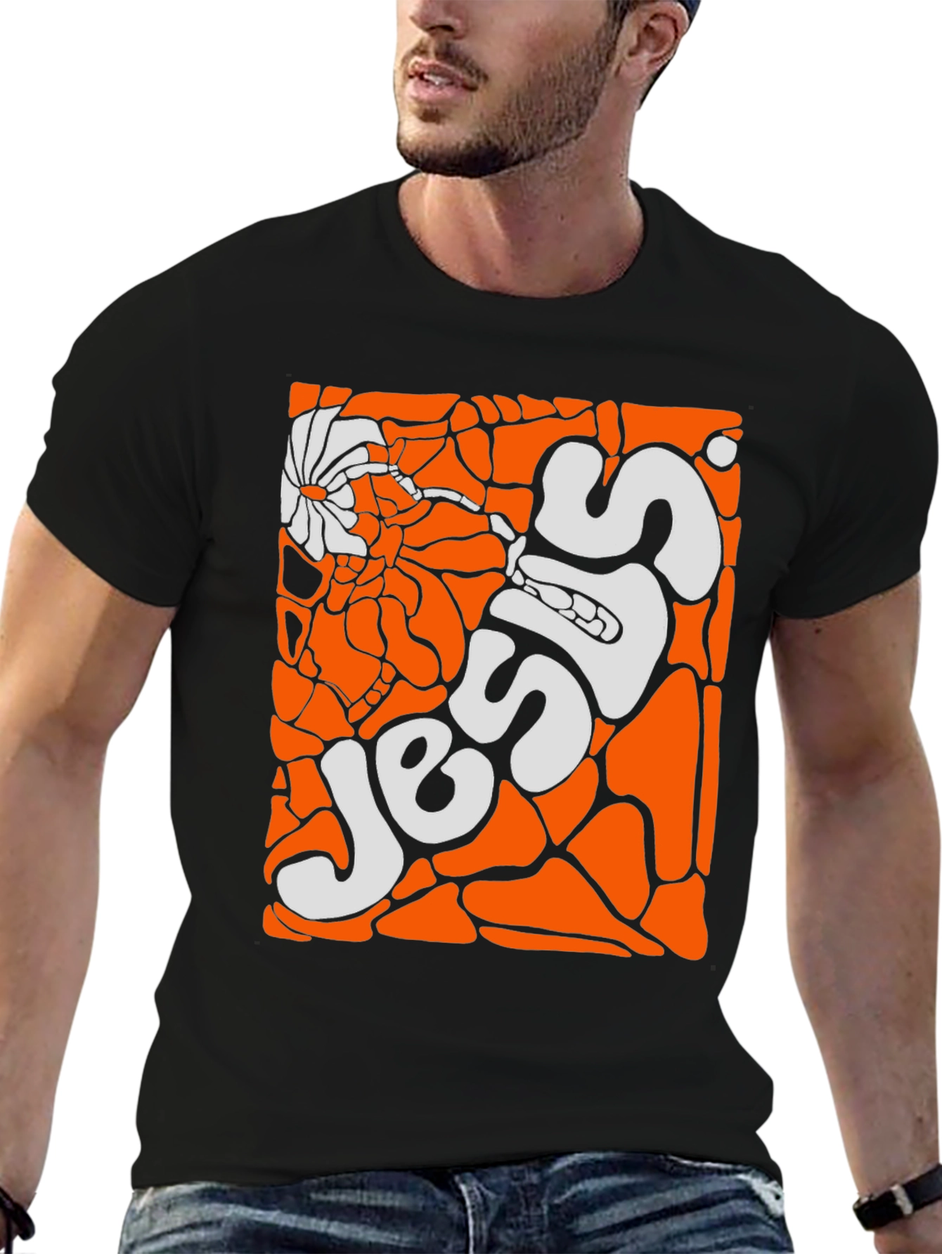Groovy Jesus Graphic Tee - Retro Style
