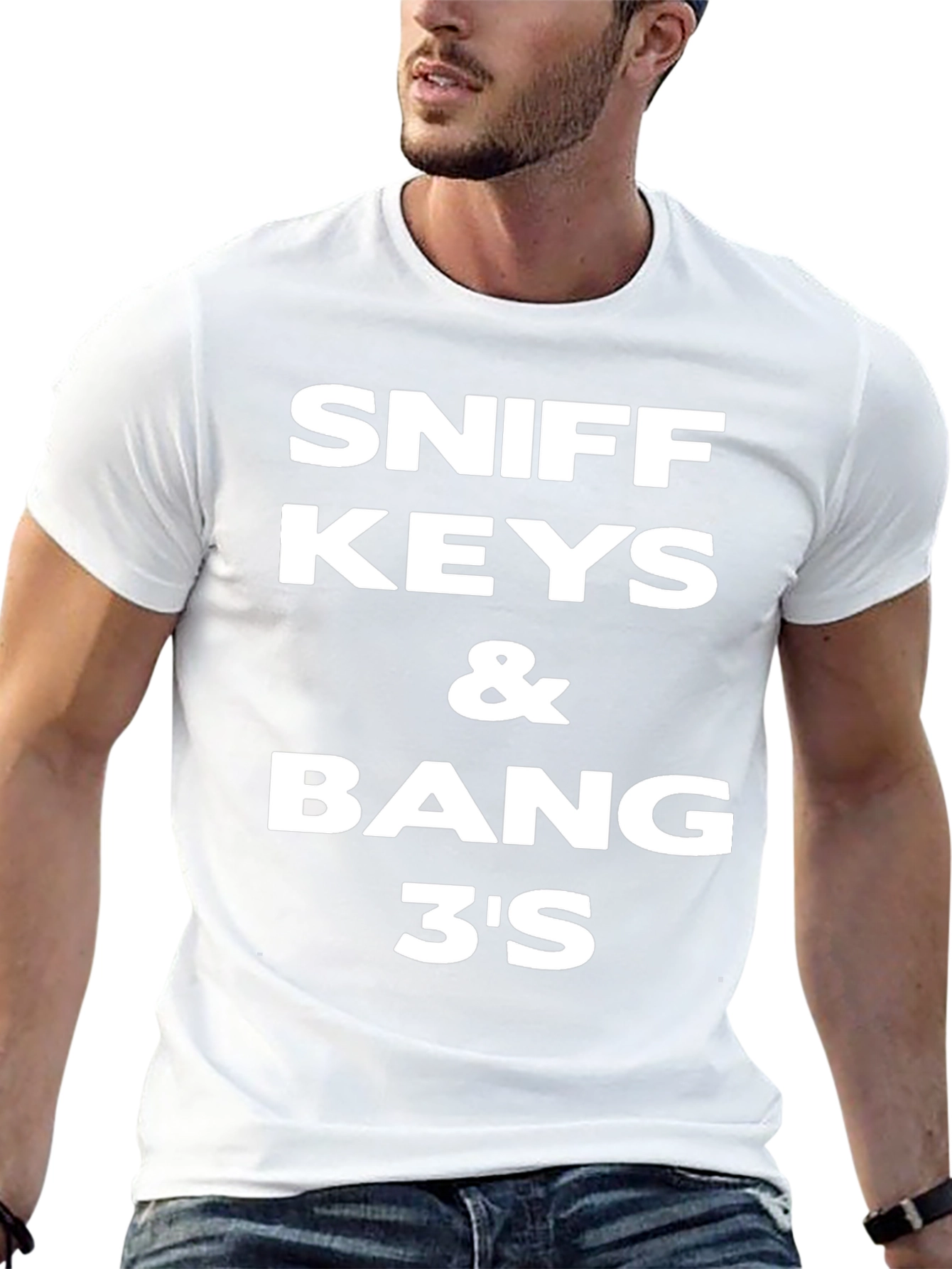 Sniff Keys and Bang 3s Black Graphic Tee