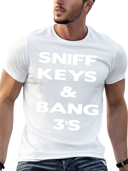 Sniff Keys and Bang 3s Black Graphic Tee