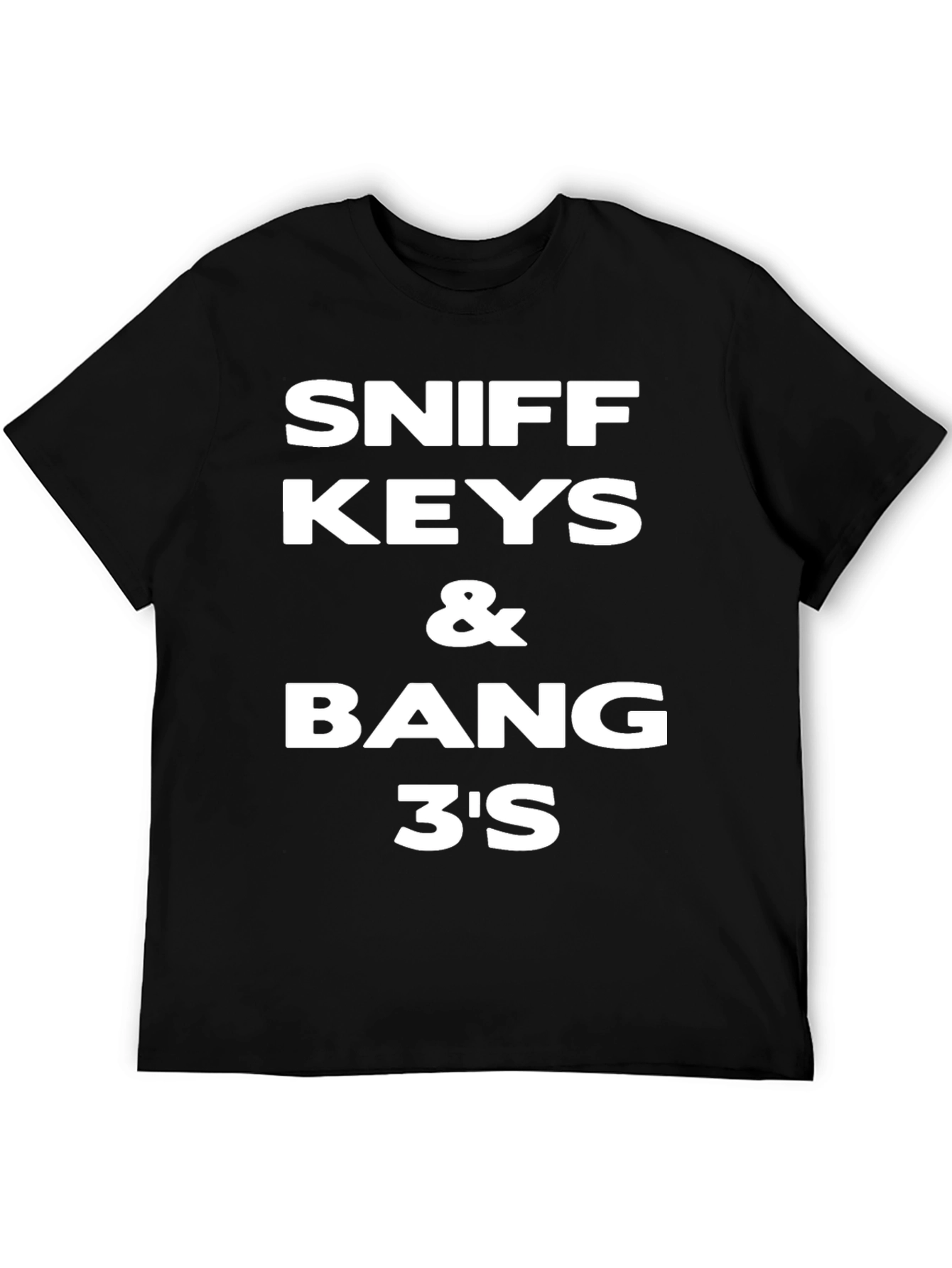 Sniff Keys and Bang 3s Black Graphic Tee