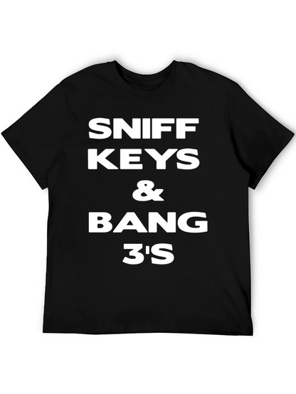 Sniff Keys and Bang 3s Black Graphic Tee