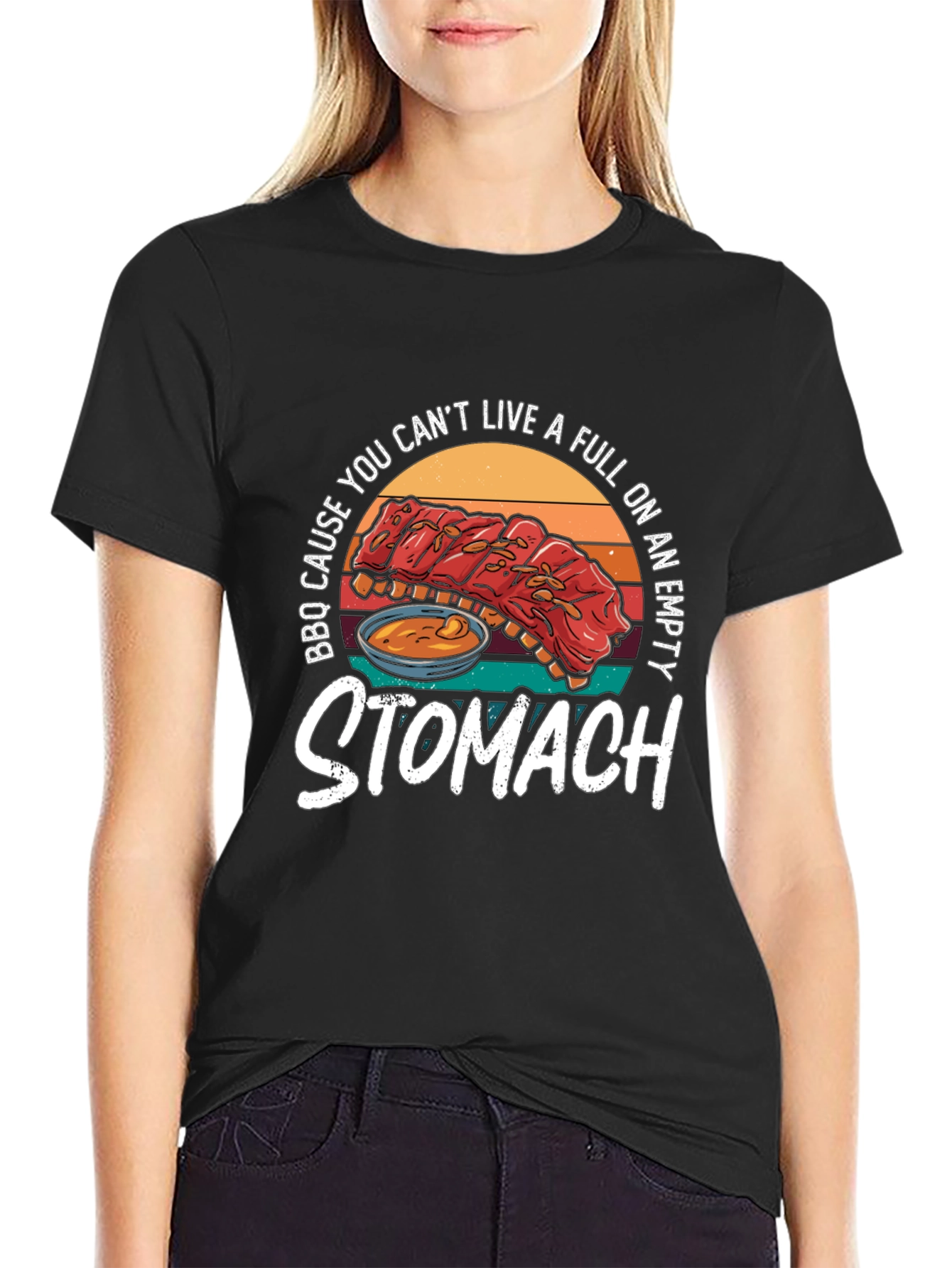 BBQ Ribs Graphic T-Shirt - Full Stomach Club