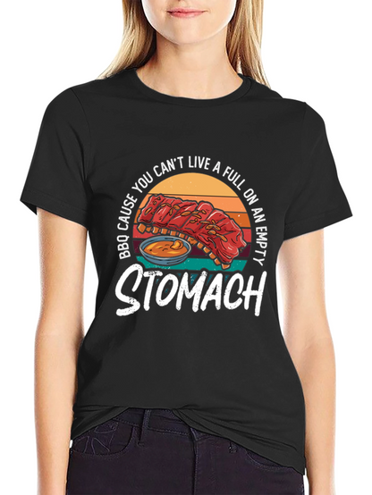 BBQ Ribs Graphic T-Shirt - Full Stomach Club