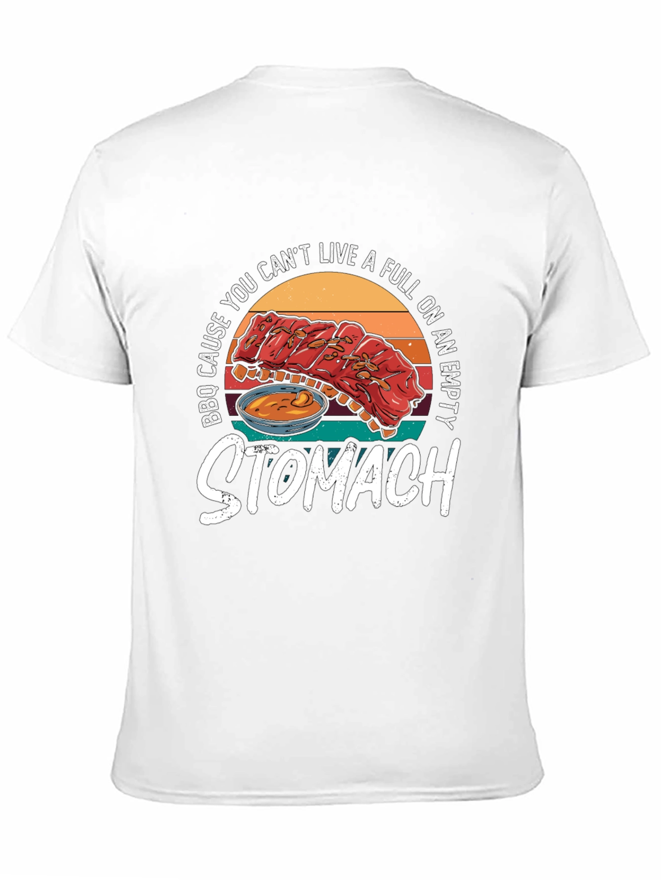 BBQ Ribs Graphic T-Shirt - Full Stomach Club