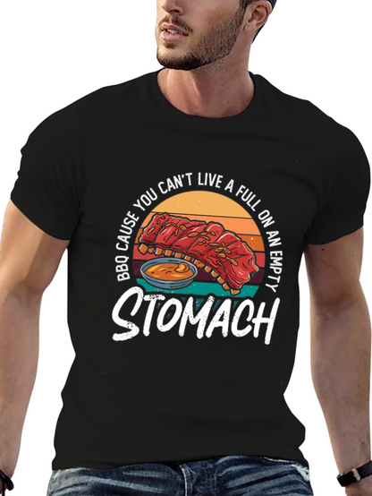 BBQ Ribs Graphic T-Shirt - Full Stomach Club