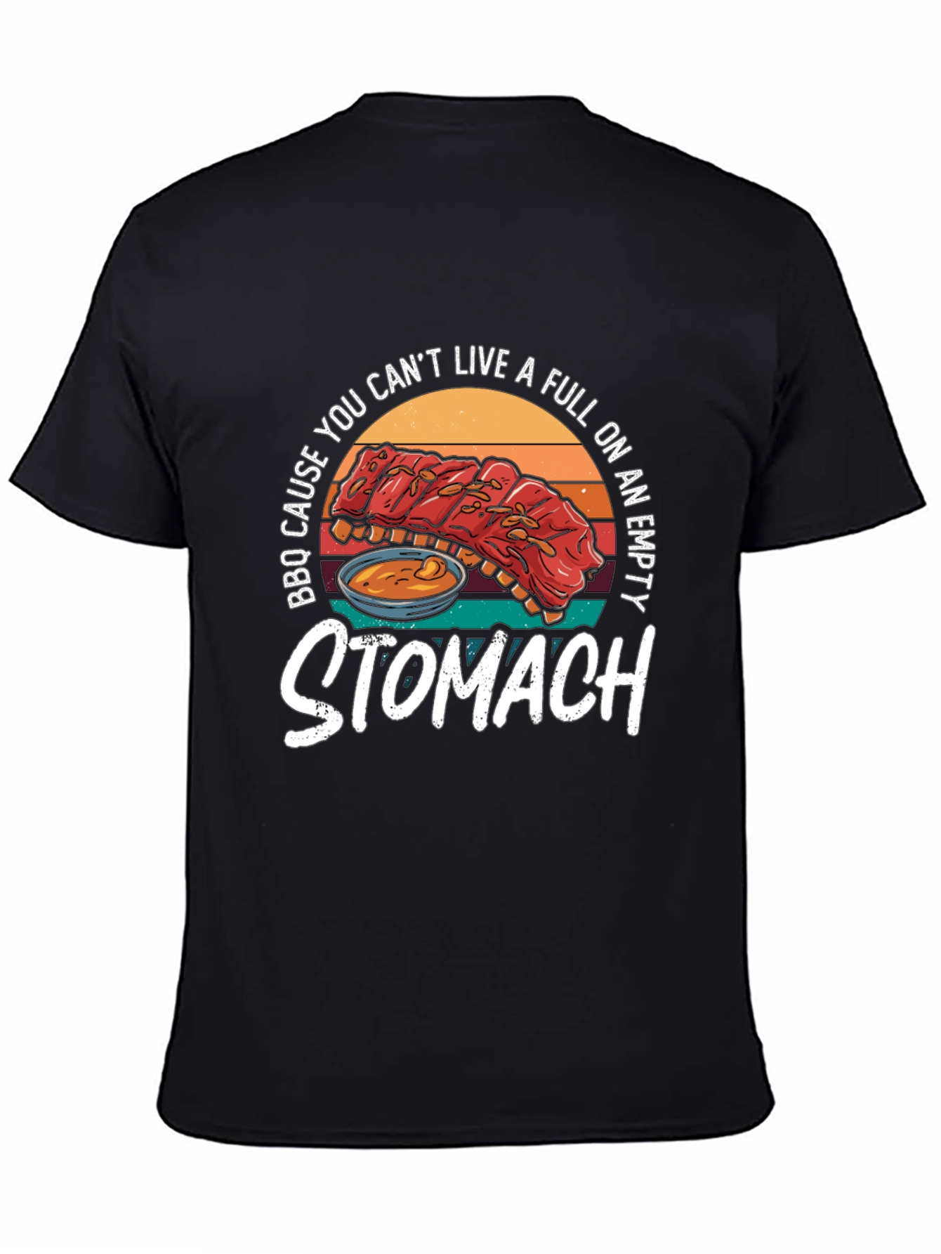 BBQ Ribs Graphic T-Shirt - Full Stomach Club