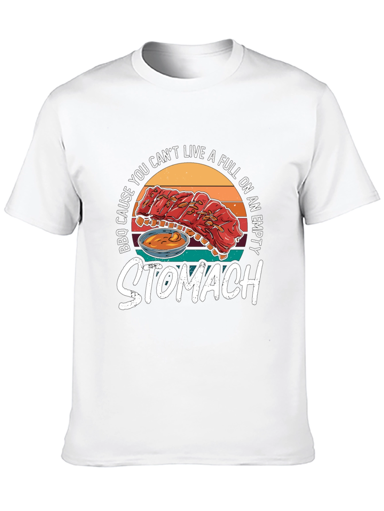BBQ Ribs Graphic T-Shirt - Full Stomach Club