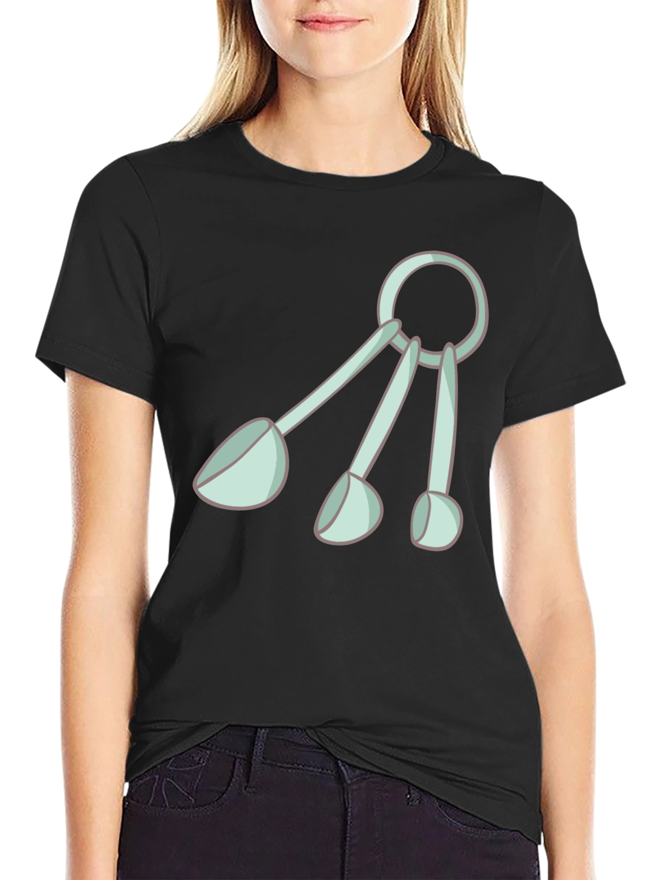 Fun Measuring Spoons Graphic Tee - Black
