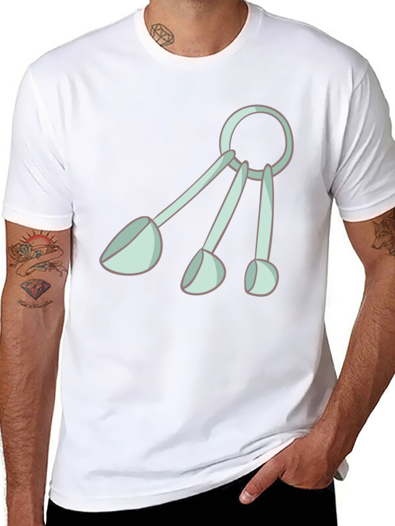 Fun Measuring Spoons Graphic Tee - Black