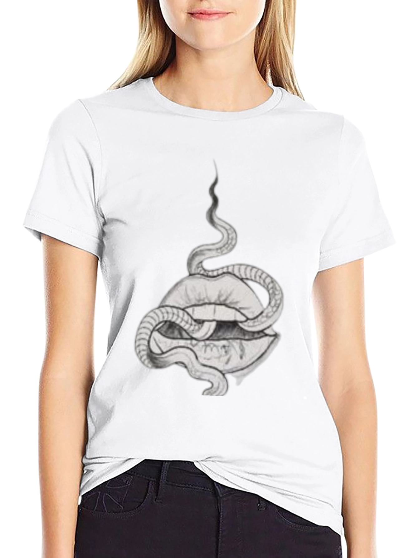 Snake and Lips Graphic Tee