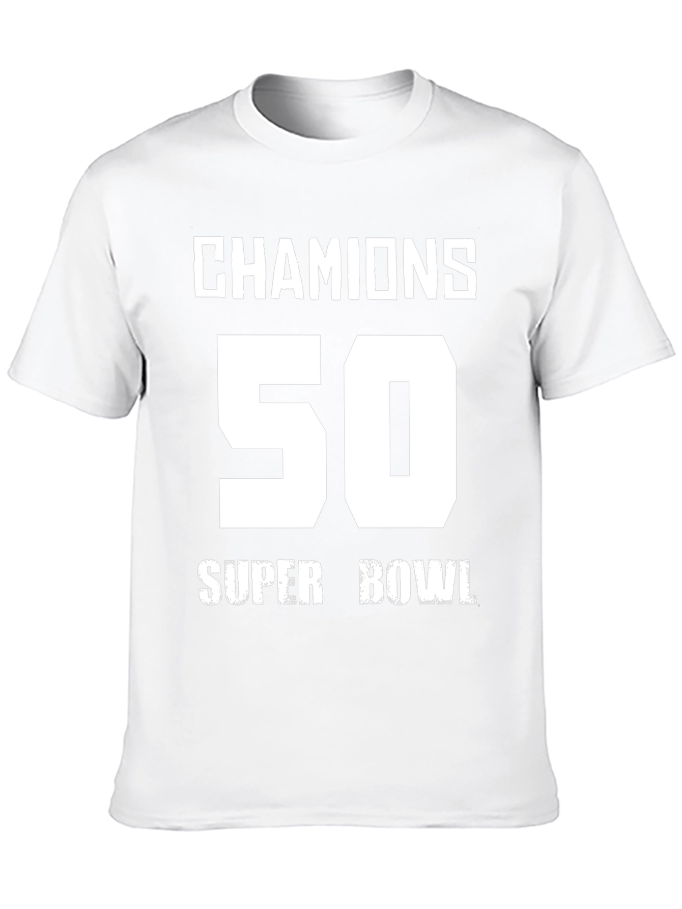 Champions 50 Super Bowl Black T-Shirt
