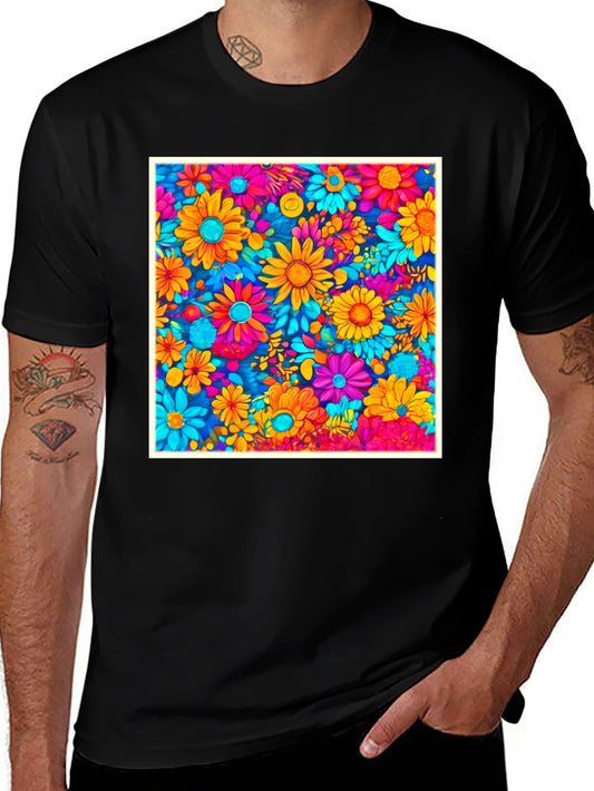 Colorful Floral Pattern T-Shirt