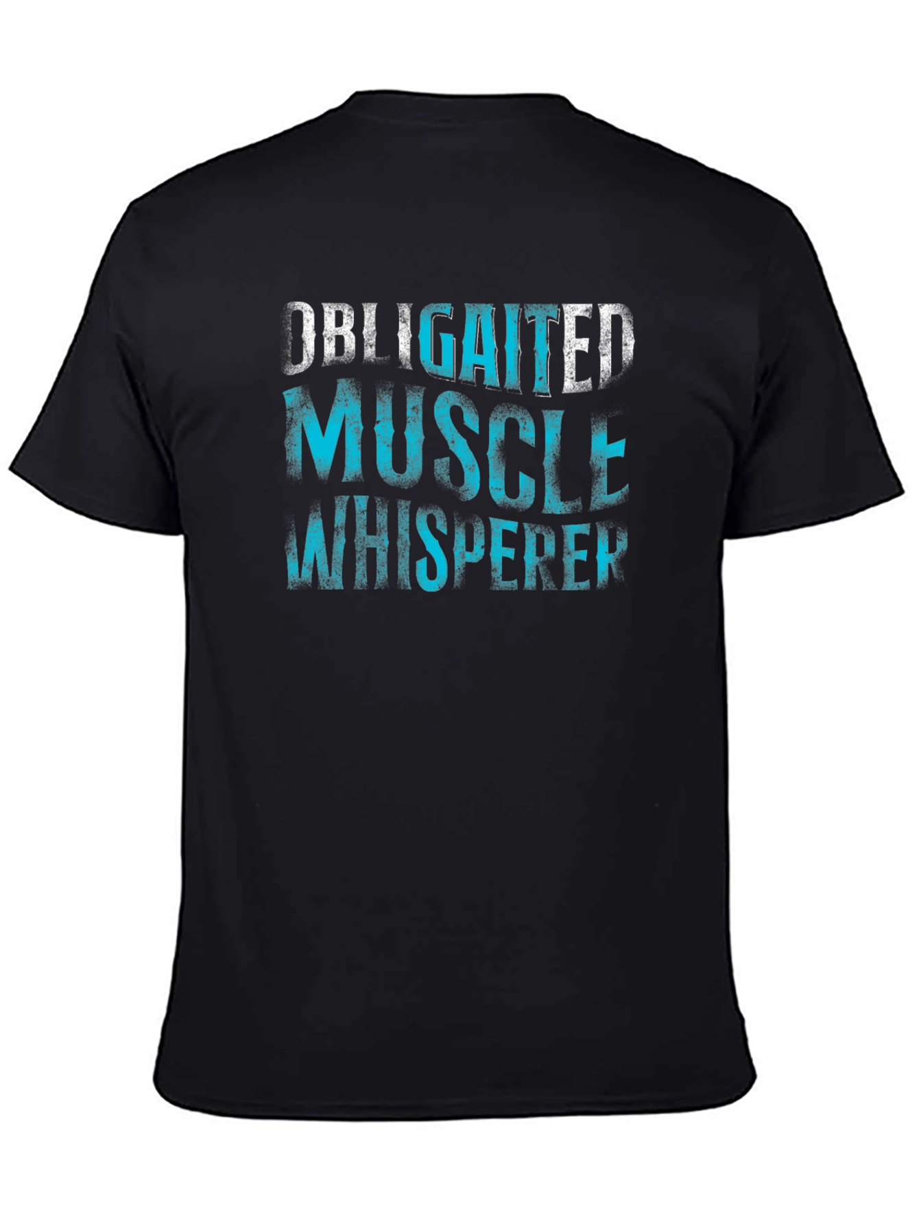 Obligated Muscle Whisperer Black Graphic Tee
