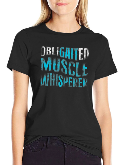 Obligated Muscle Whisperer Black Graphic Tee
