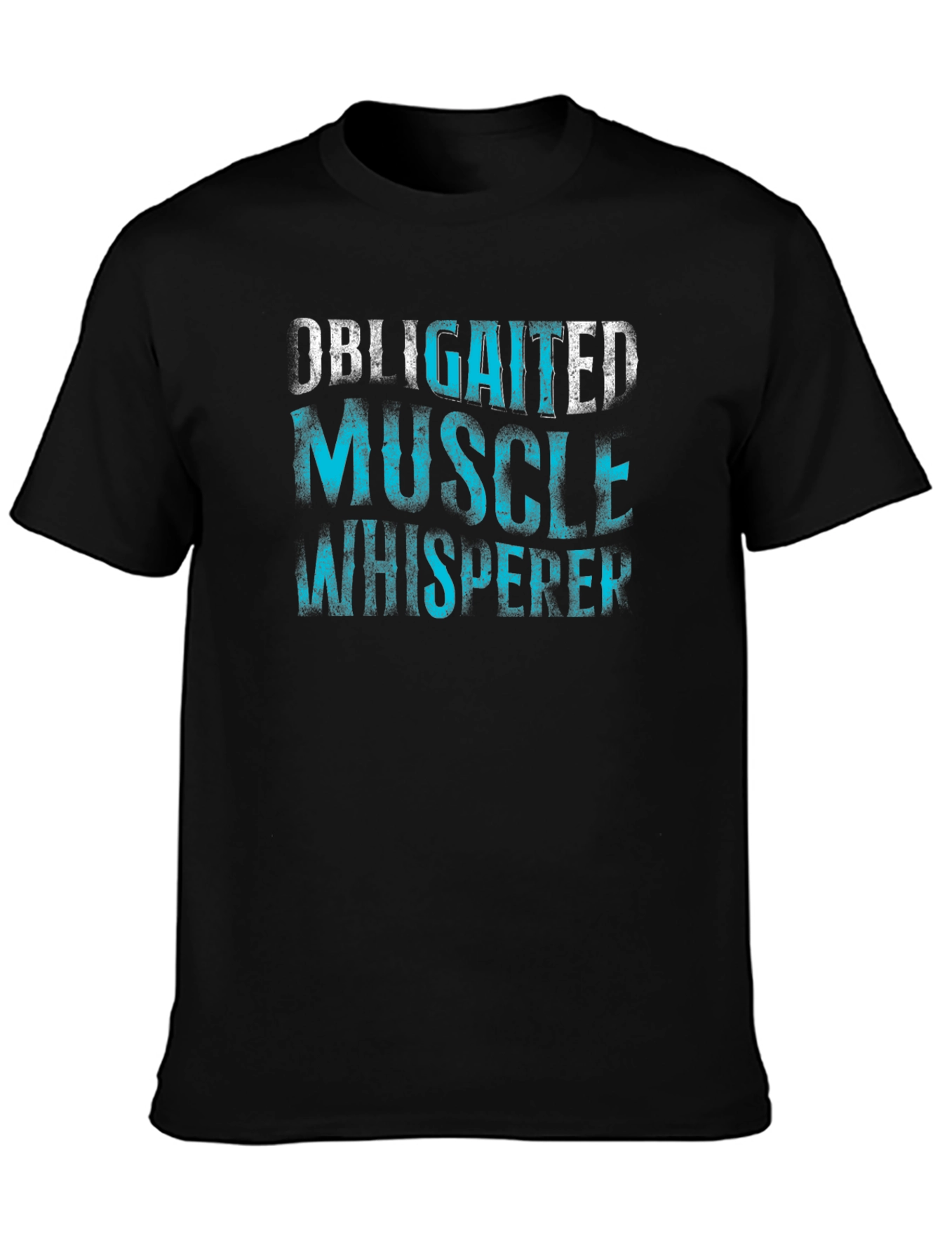 Obligated Muscle Whisperer Black Graphic Tee