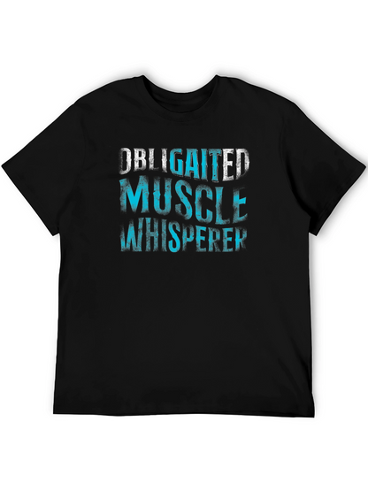 Obligated Muscle Whisperer Black Graphic Tee