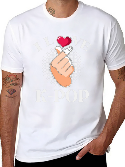 I Love K-Pop Heart Hand T-Shirt