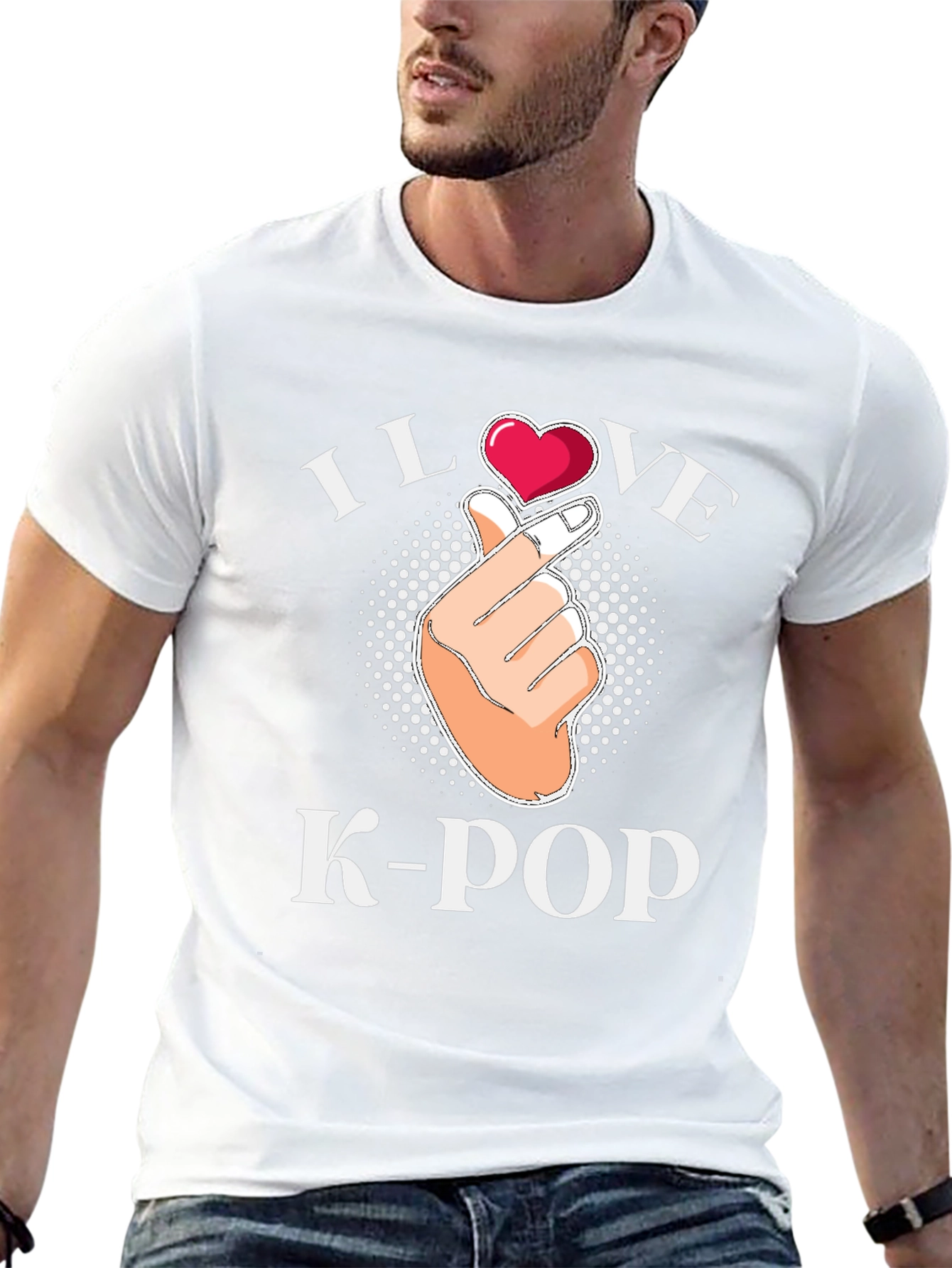 I Love K-Pop Heart Hand T-Shirt