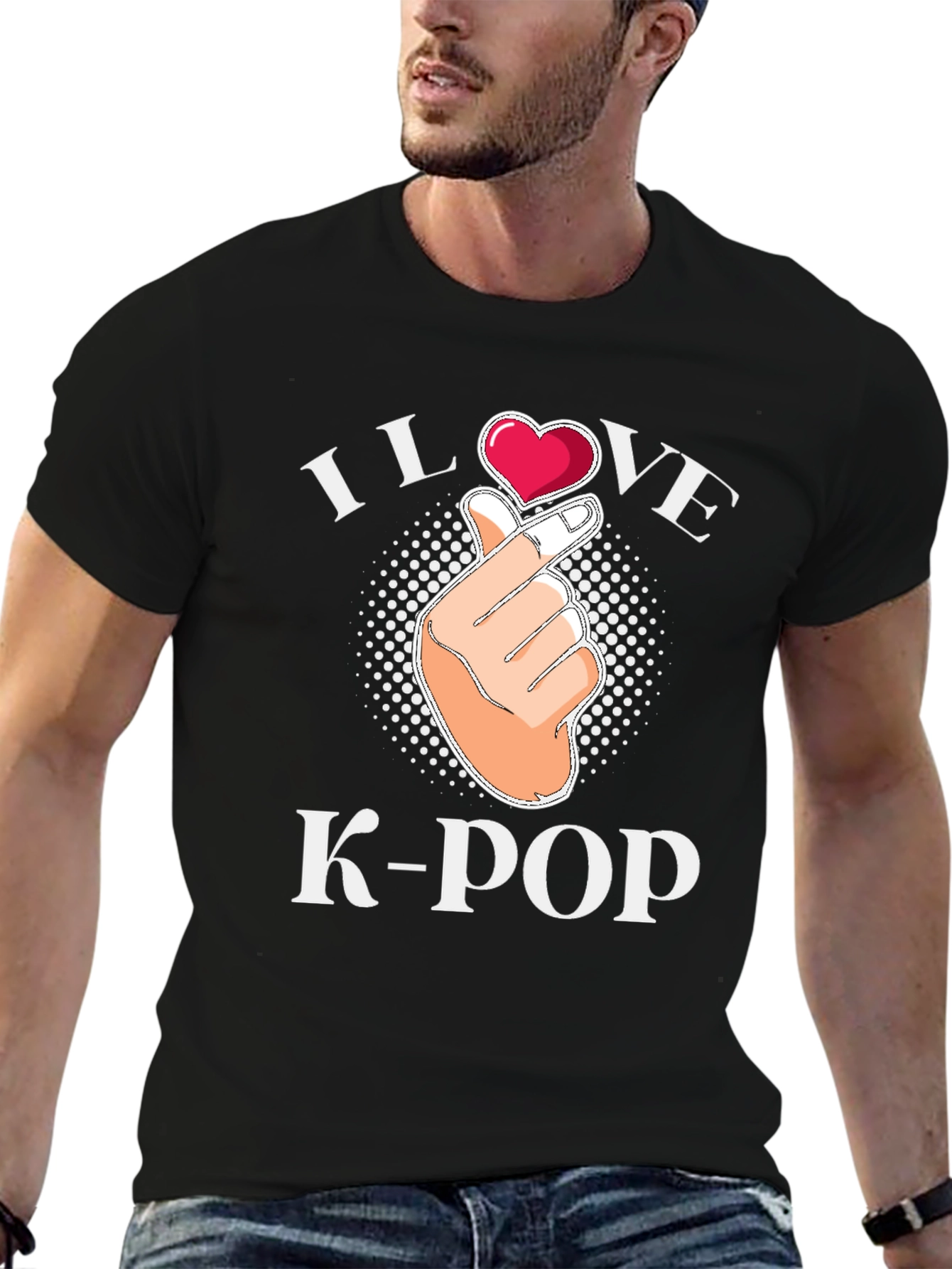 I Love K-Pop Heart Hand T-Shirt