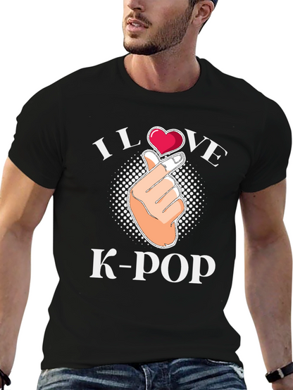 I Love K-Pop Heart Hand T-Shirt