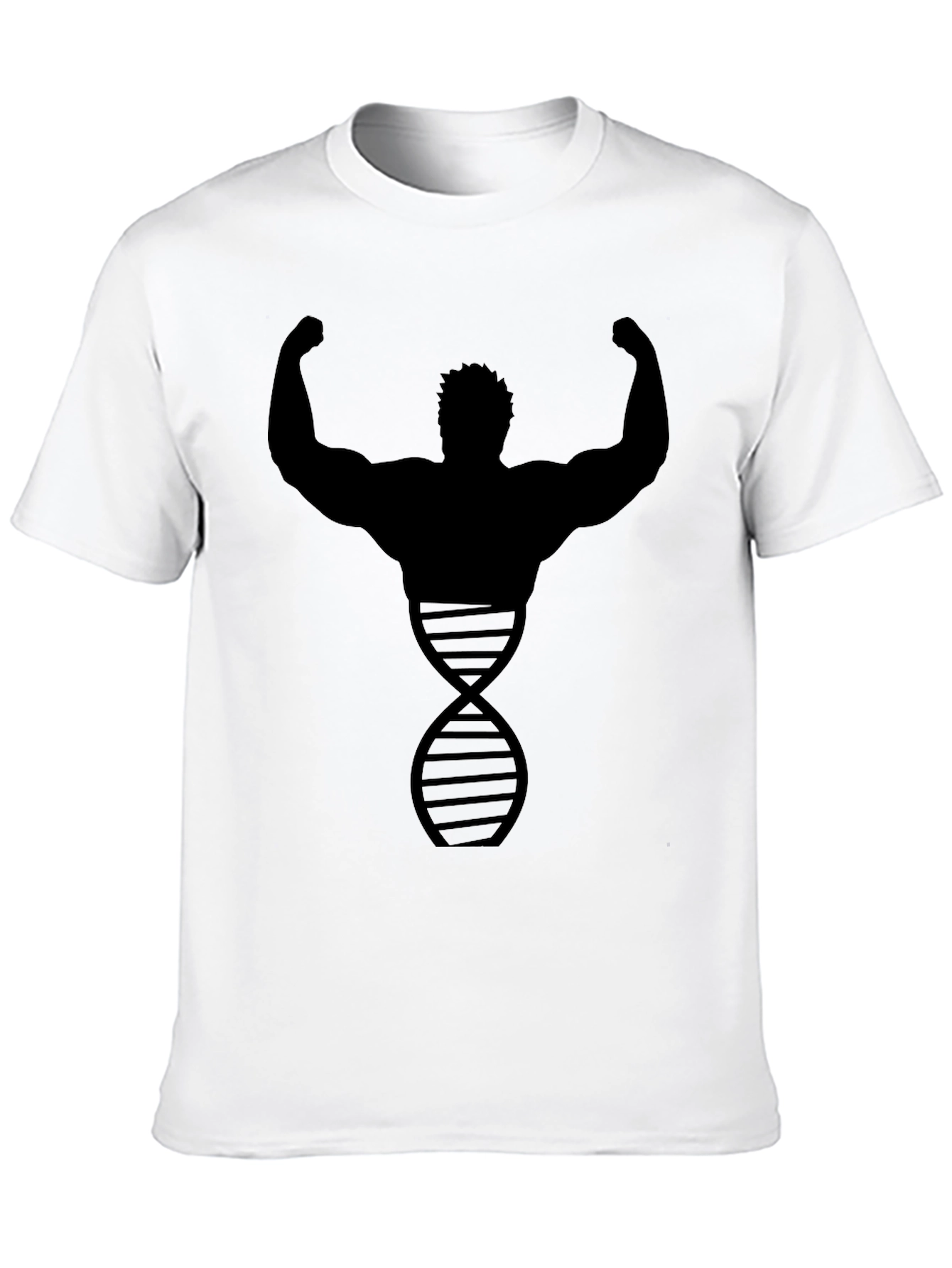 Bodybuilder DNA Graphic Tee - Black Cotton