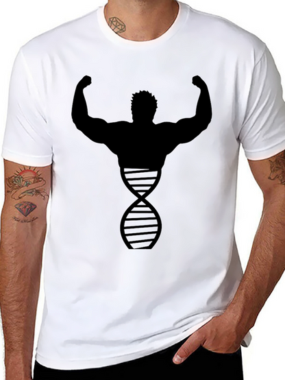 Bodybuilder DNA Graphic Tee - Black Cotton