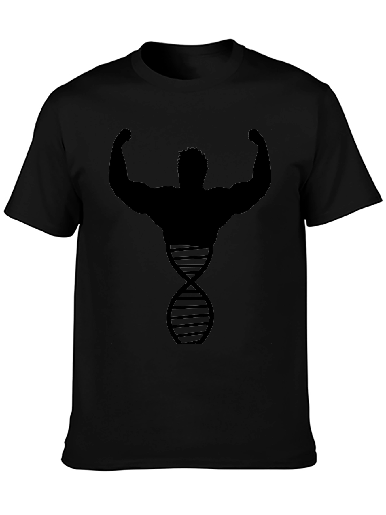 Bodybuilder DNA Graphic Tee - Black Cotton