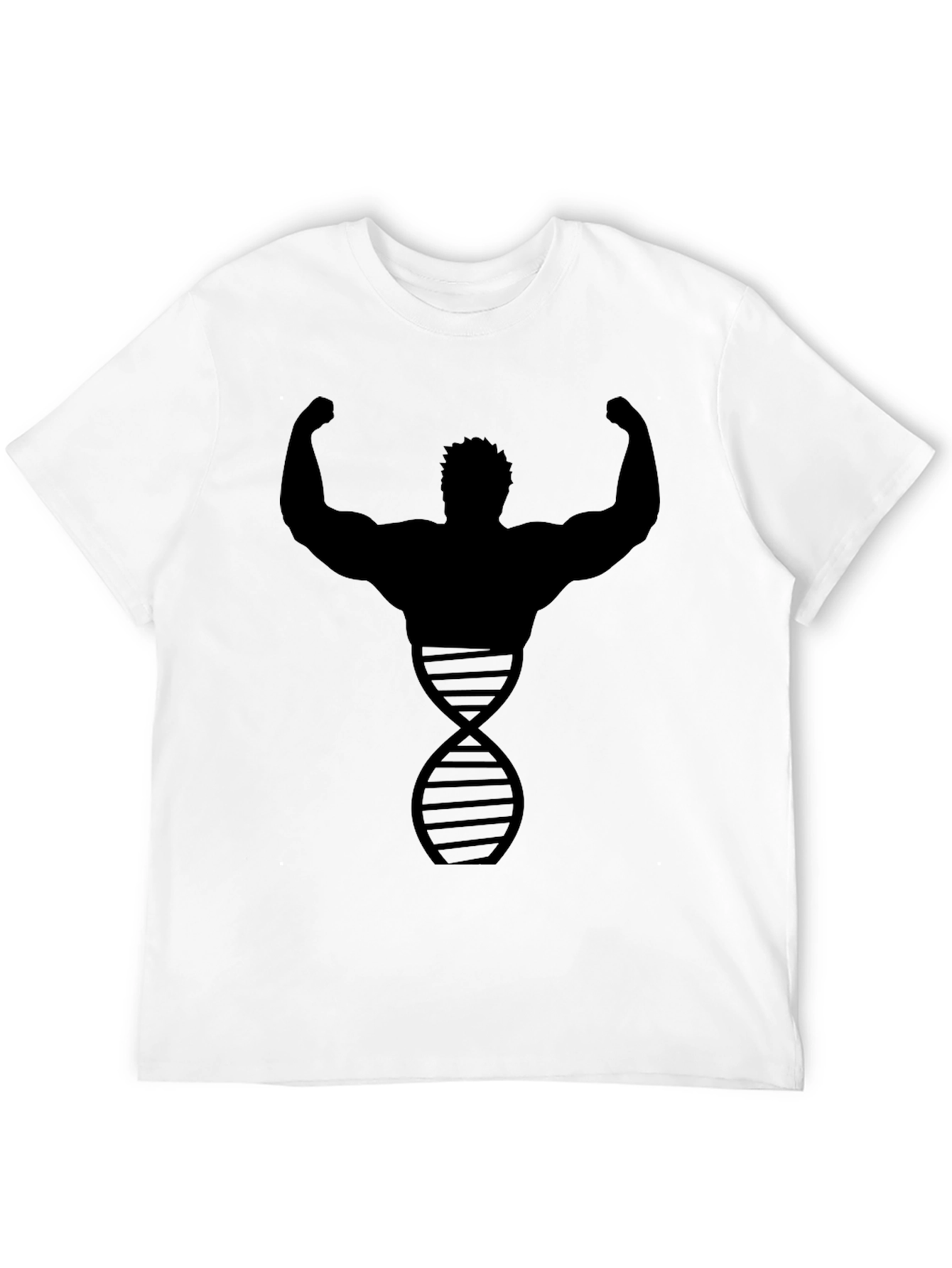 Bodybuilder DNA Graphic Tee - Black Cotton