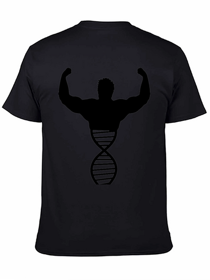 Bodybuilder DNA Graphic Tee - Black Cotton