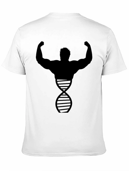 Bodybuilder DNA Graphic Tee - Black Cotton