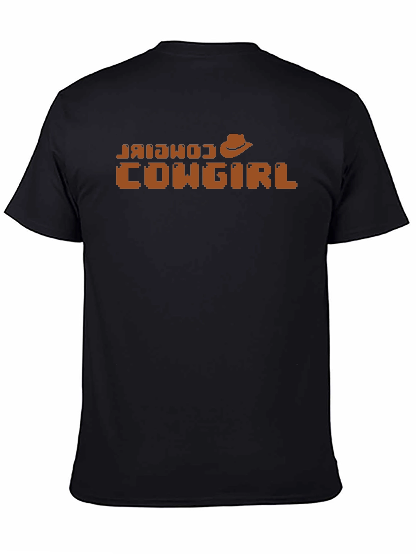Retro Cowgirl Pixel Art T-Shirt - Western Style