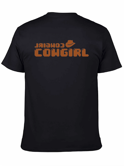 Retro Cowgirl Pixel Art T-Shirt - Western Style