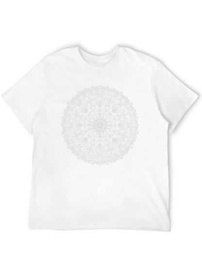 Black Mandala T-Shirt - Artistic Floral Design