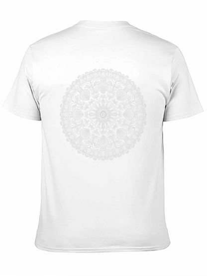 Black Mandala T-Shirt - Artistic Floral Design