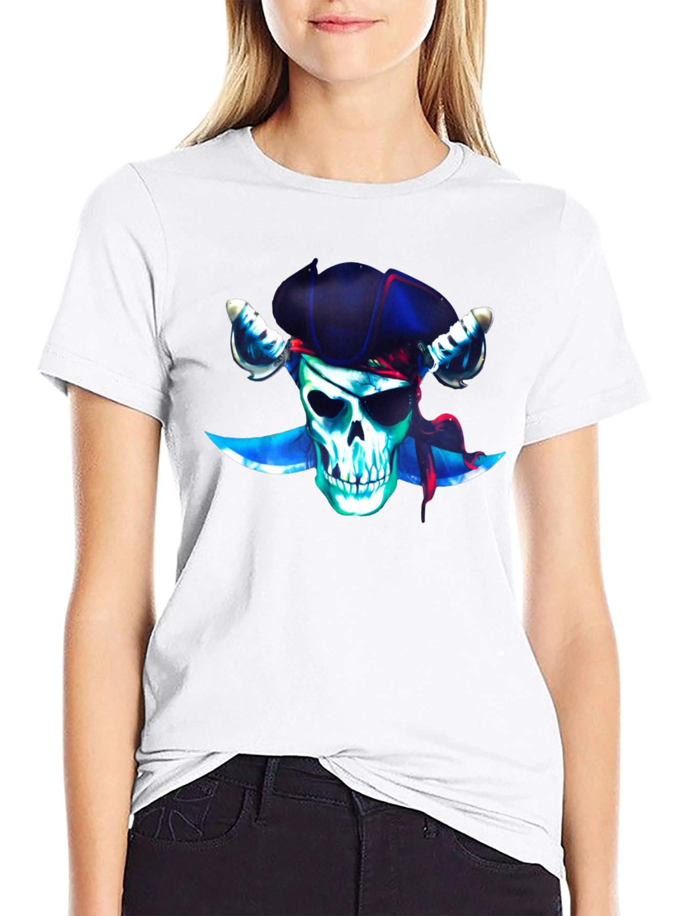 Pirate Skull T-Shirt - Black