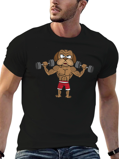 Workout Dog Graphic Tee - Black