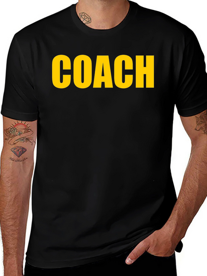 Coach T-Shirt - Bold Yellow Print on Black