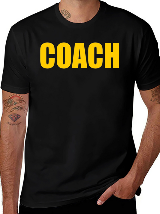 Coach T-Shirt - Bold Yellow Print on Black
