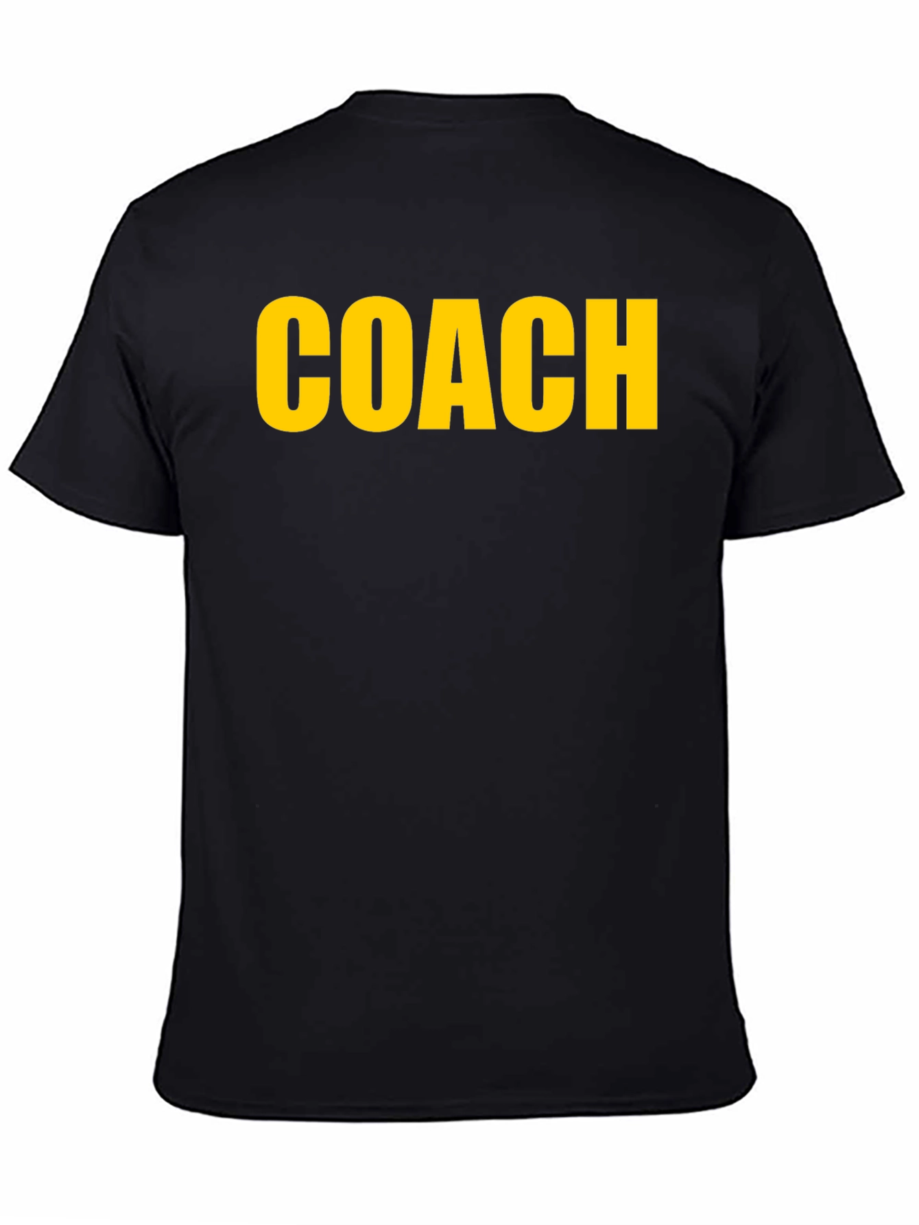 Coach T-Shirt - Bold Yellow Print on Black