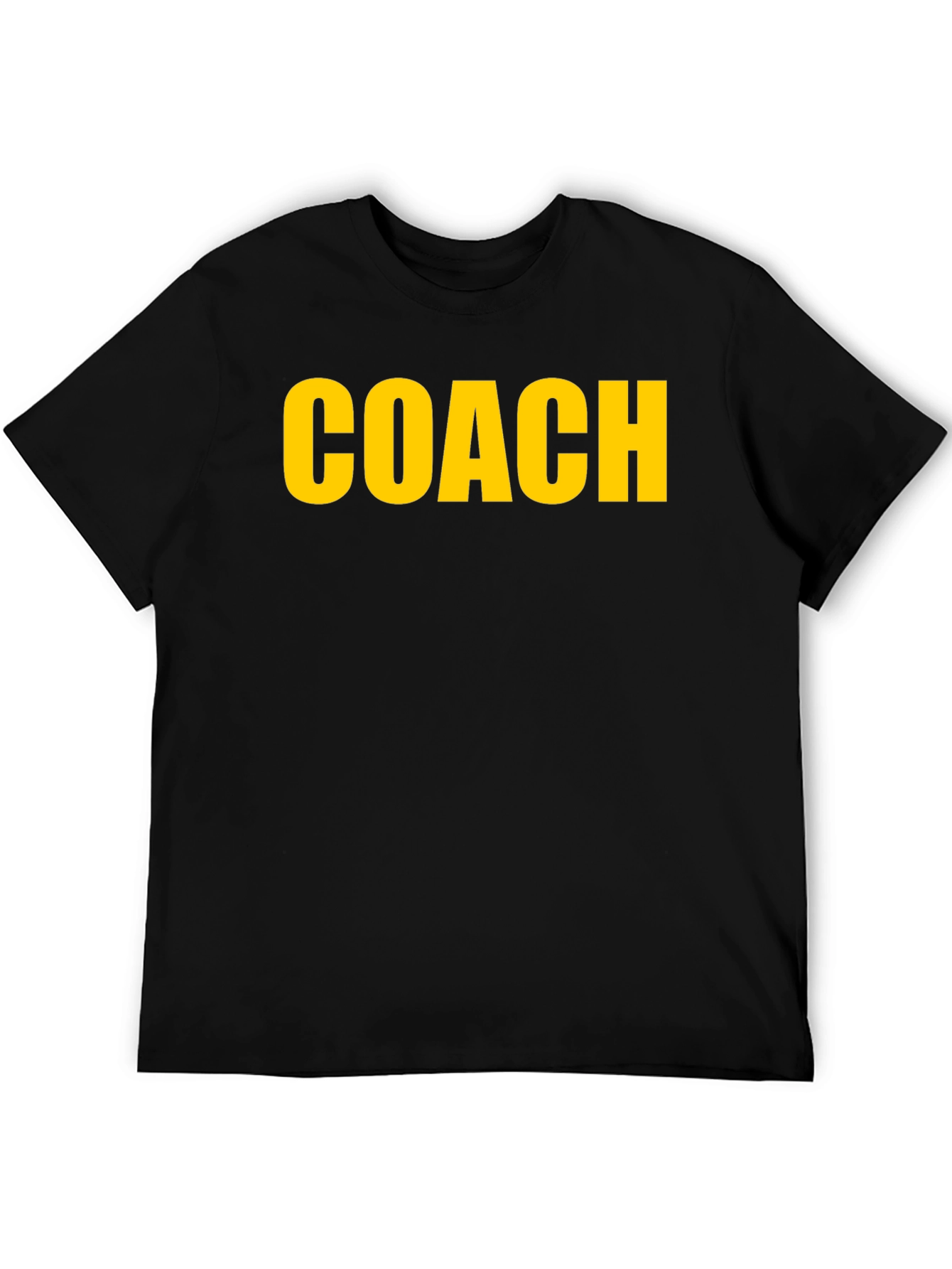 Coach T-Shirt - Bold Yellow Print on Black