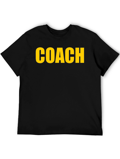 Coach T-Shirt - Bold Yellow Print on Black