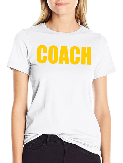 Coach T-Shirt - Bold Yellow Print on Black