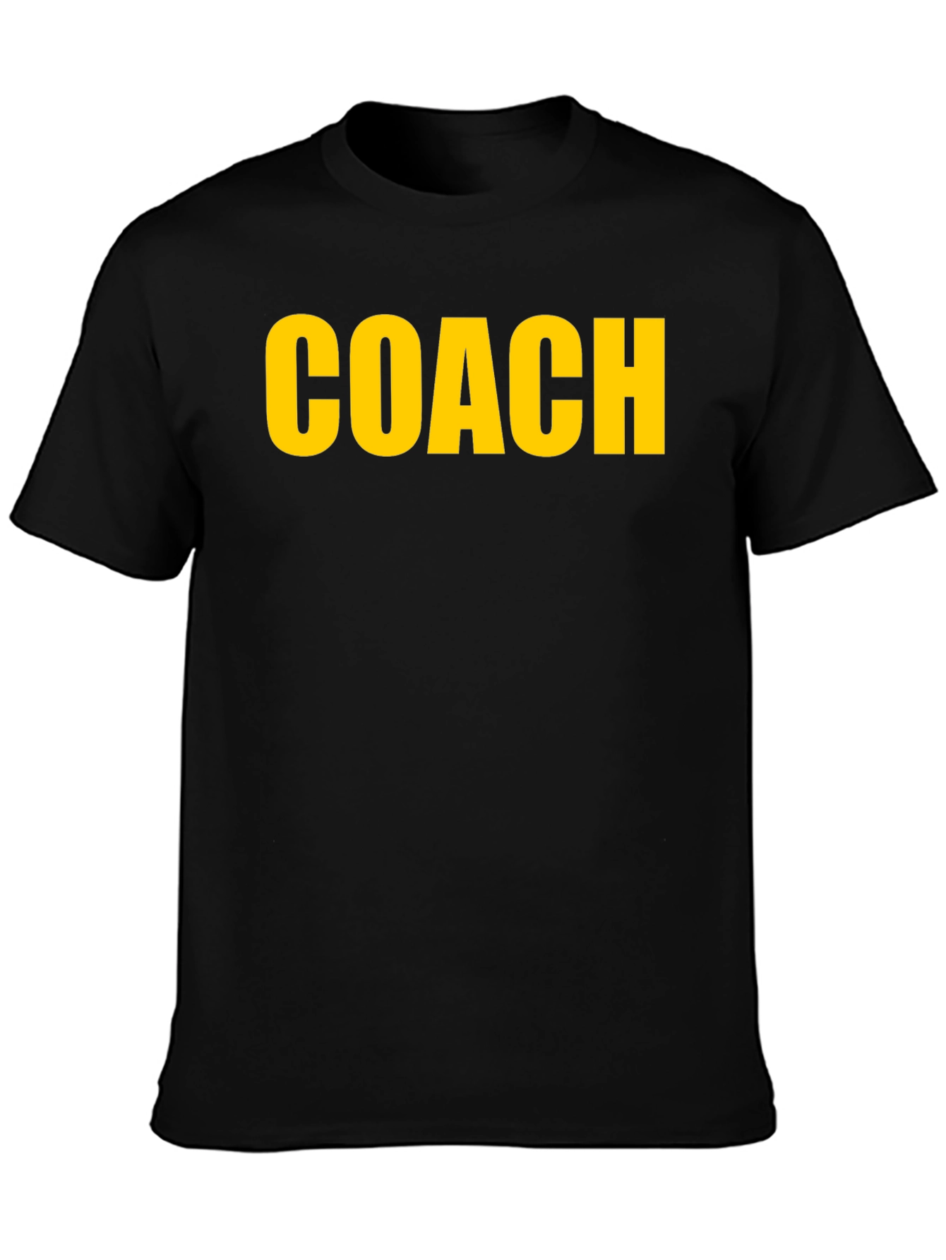 Coach T-Shirt - Bold Yellow Print on Black