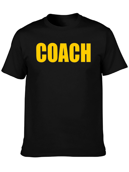 Coach T-Shirt - Bold Yellow Print on Black