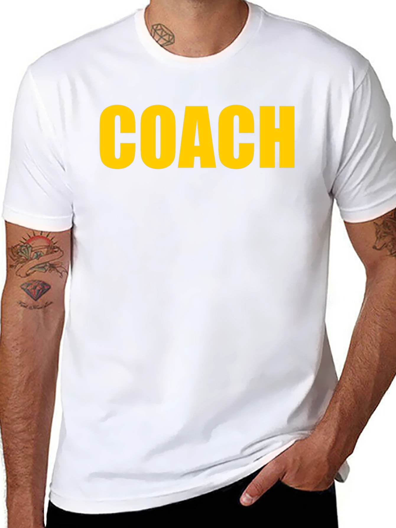 Coach T-Shirt - Bold Yellow Print on Black