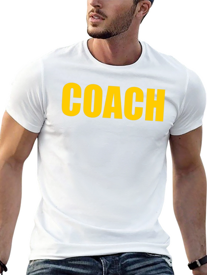 Coach T-Shirt - Bold Yellow Print on Black